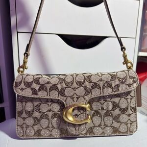 Brand New! Coach Tabby 26 Signature Crystal Jacquard Shoulder Bag Crossbody
